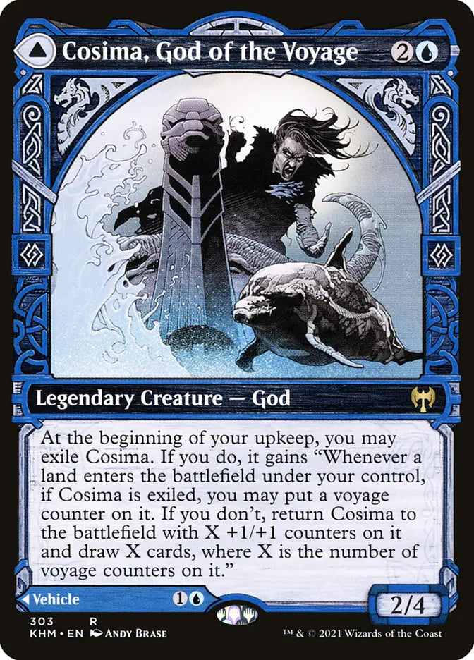 Cosima, God of the Voyage // The Omenkeel (Kaldheim)