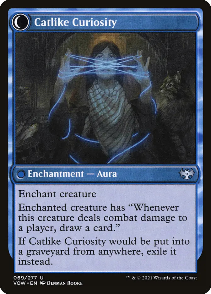 Mischievous Catgeist // Catlike Curiosity (Innistrad: Crimson Vow)