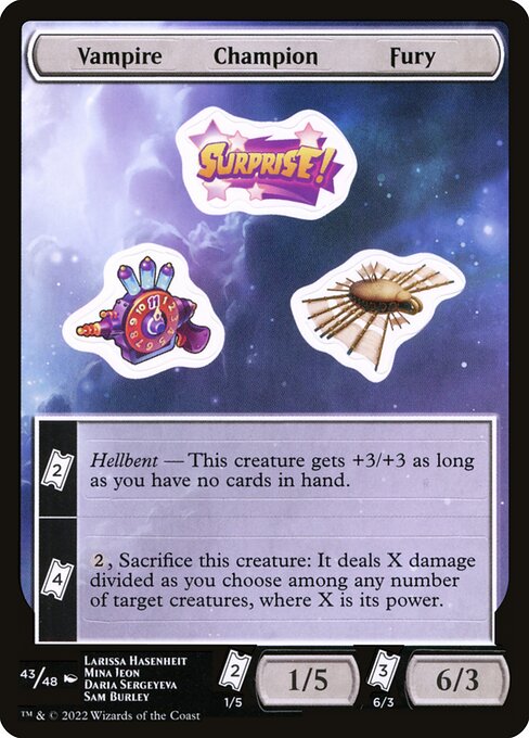 Vampire Champion Fury (Unfinity Sticker Sheets)