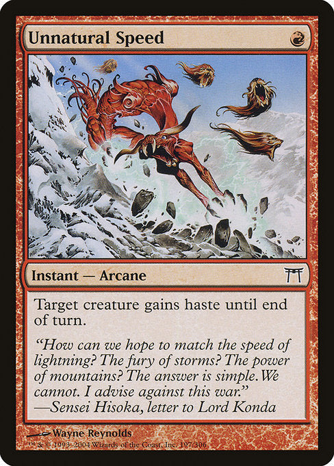 Unnatural Speed (Champions of Kamigawa)