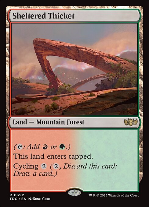 Sheltered Thicket (Tarkir: Dragonstorm Commander)