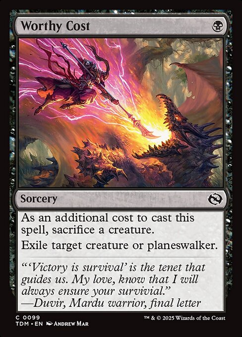Worthy Cost (Tarkir: Dragonstorm)