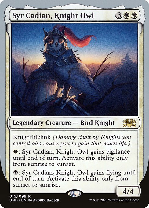 Syr Cadian, Knight Owl (Unsanctioned)