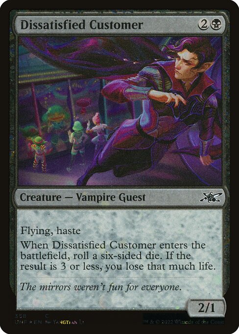 Dissatisfied Customer (Unfinity)