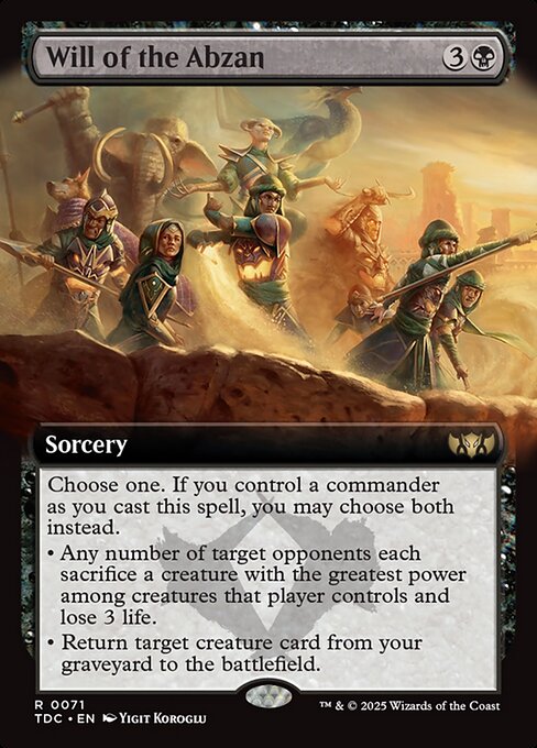 Will of the Abzan (Tarkir: Dragonstorm Commander)
