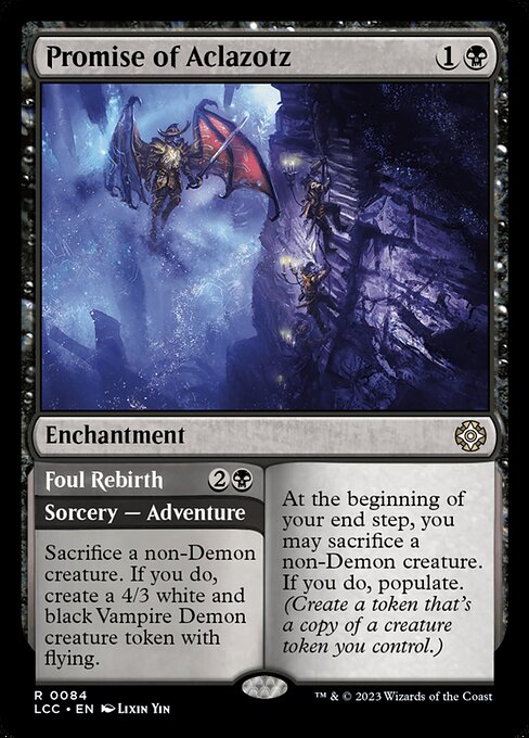 Promise of Aclazotz // Foul Rebirth (The Lost Caverns of Ixalan Commander)