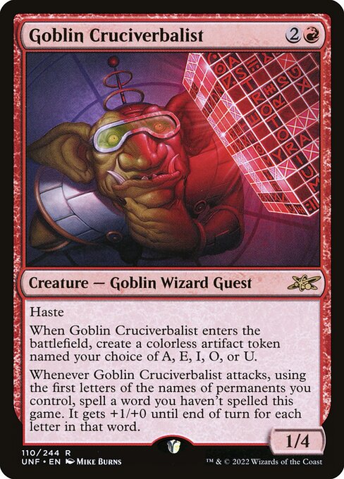 Goblin Cruciverbalist (Unfinity)