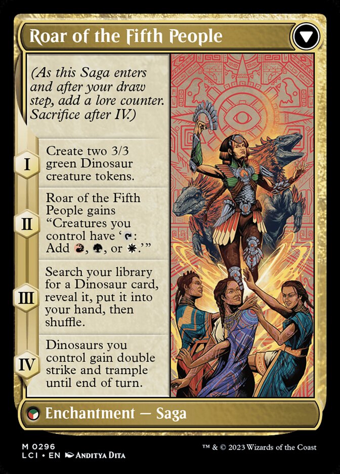 Huatli, Poet of Unity // Roar of the Fifth People (The Lost Caverns of Ixalan)
