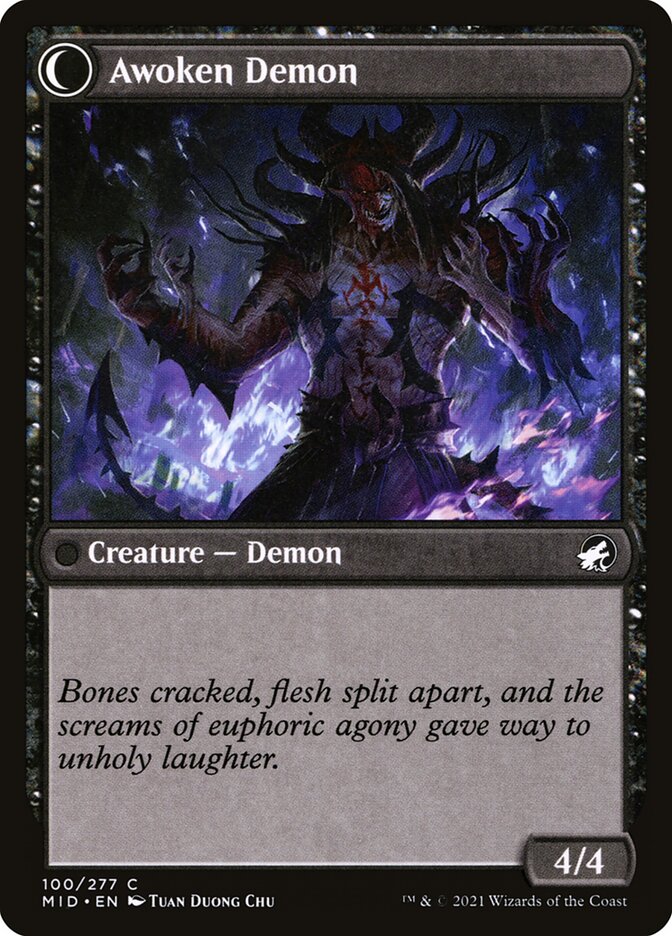 Ecstatic Awakener // Awoken Demon (Innistrad: Midnight Hunt)