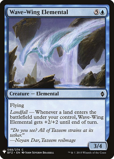 Wave-Wing Elemental (The List)