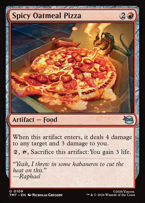 Spicy Oatmeal Pizza (Teenage Mutant Ninja Turtles)