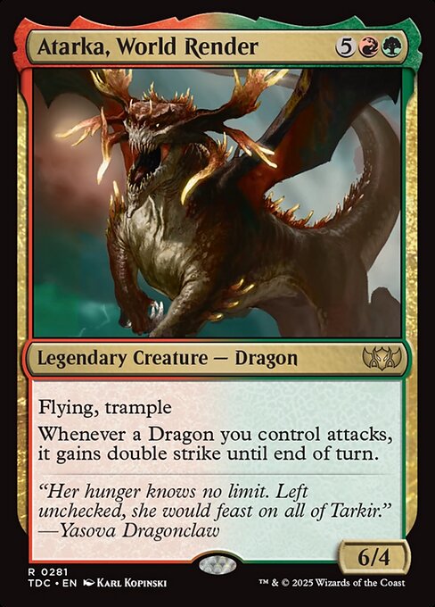 Atarka, World Render (Tarkir: Dragonstorm Commander)