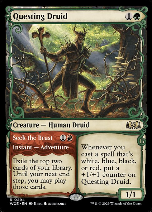 Questing Druid // Seek the Beast (Wilds of Eldraine)