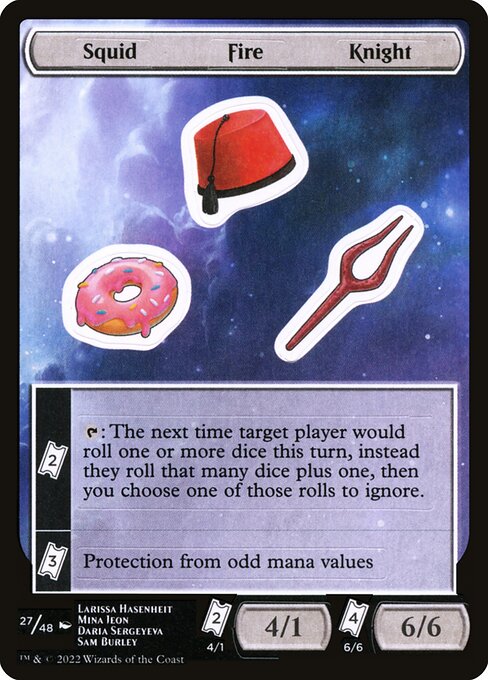Squid Fire Knight (Unfinity Sticker Sheets)