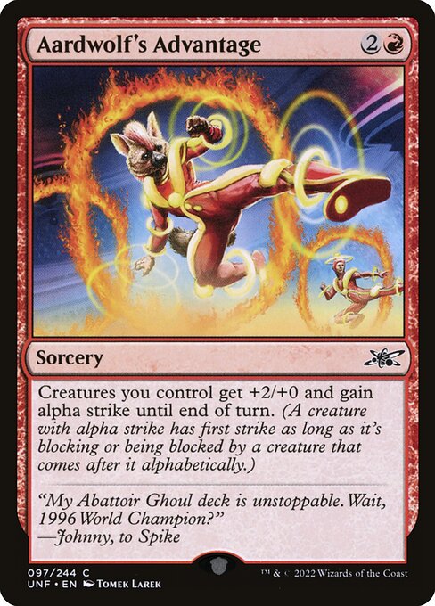 Aardwolf's Advantage (Unfinity)