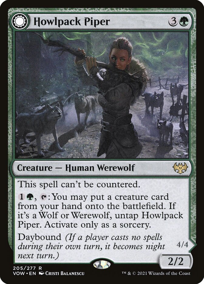 Howlpack Piper // Wildsong Howler (Innistrad: Crimson Vow)