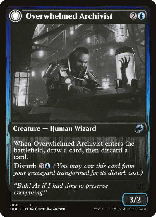 Overwhelmed Archivist // Archive Haunt (Innistrad: Double Feature)