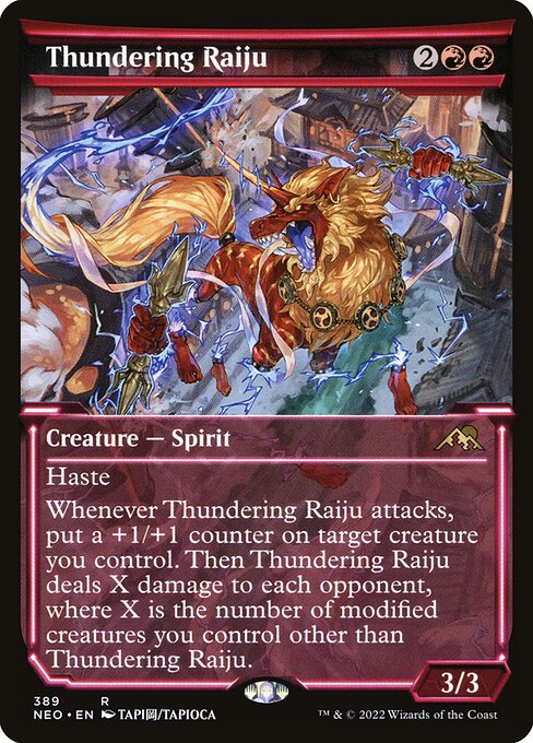 Thundering Raiju (Kamigawa: Neon Dynasty)