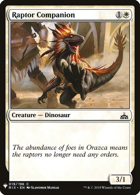 Raptor Companion (The List)