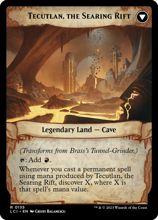 Brass's Tunnel-Grinder // Tecutlan, the Searing Rift (The Lost Caverns of Ixalan)