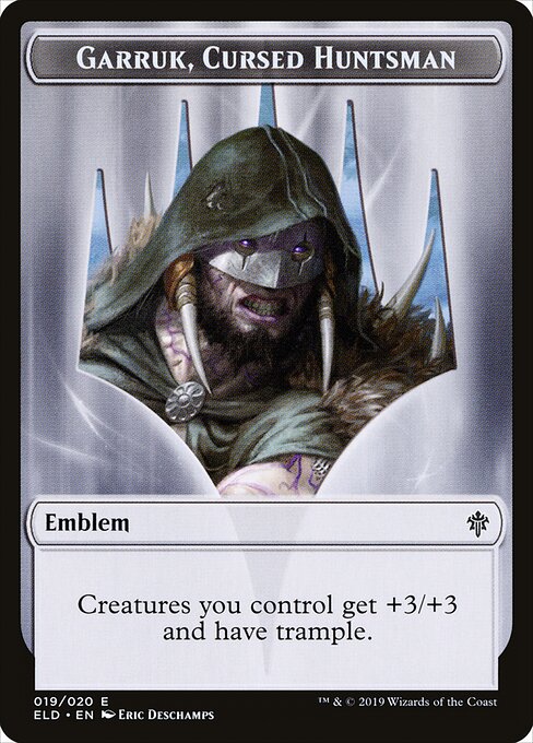 Garruk, Cursed Huntsman Emblem (Throne of Eldraine Tokens)