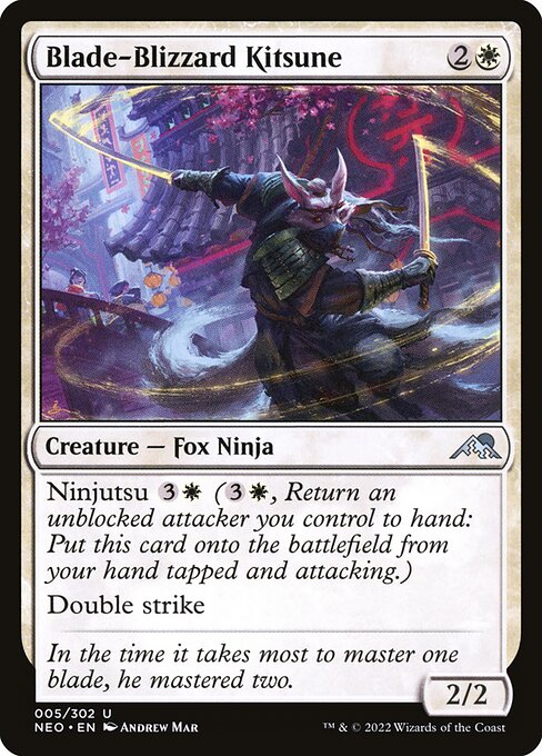 Blade-Blizzard Kitsune (Kamigawa: Neon Dynasty)