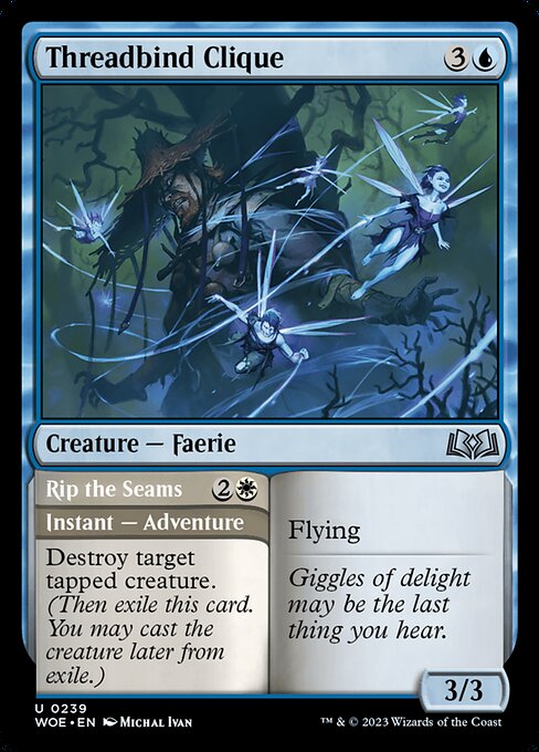 Threadbind Clique // Rip the Seams (Wilds of Eldraine)