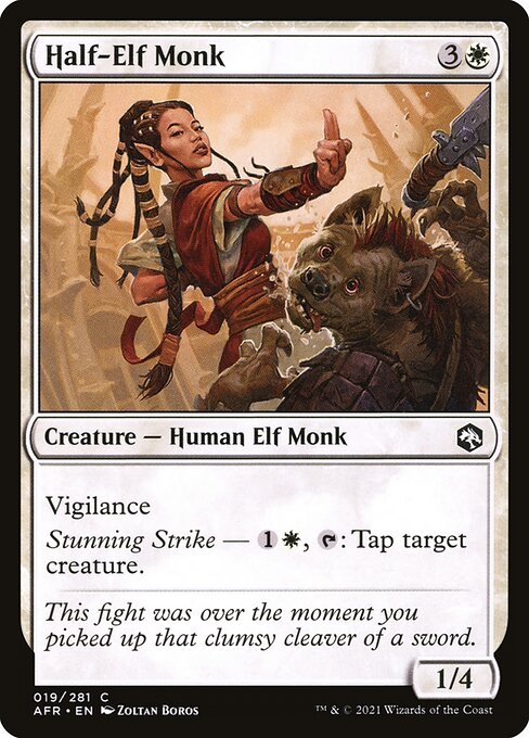 Half-Elf Monk (Adventures in the Forgotten Realms)