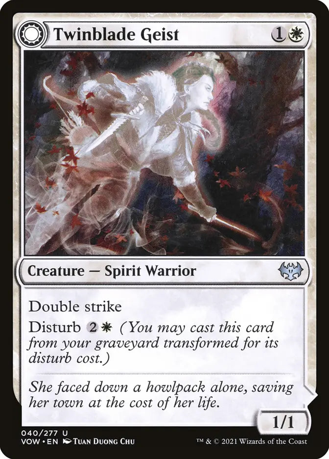 Twinblade Geist // Twinblade Invocation (Innistrad: Crimson Vow)