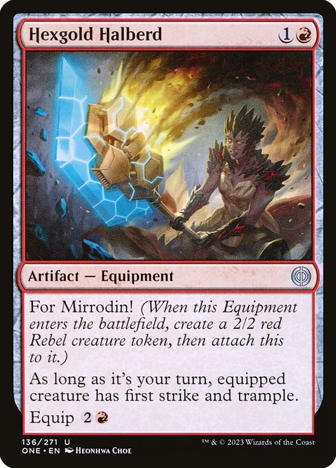 Hexgold Halberd (Phyrexia: All Will Be One)