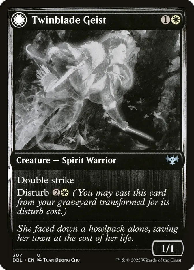 Twinblade Geist // Twinblade Invocation (Innistrad: Double Feature)