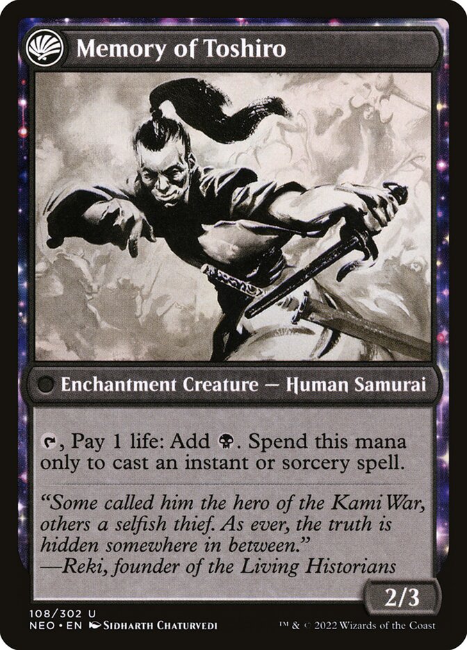 Life of Toshiro Umezawa // Memory of Toshiro (Kamigawa: Neon Dynasty)
