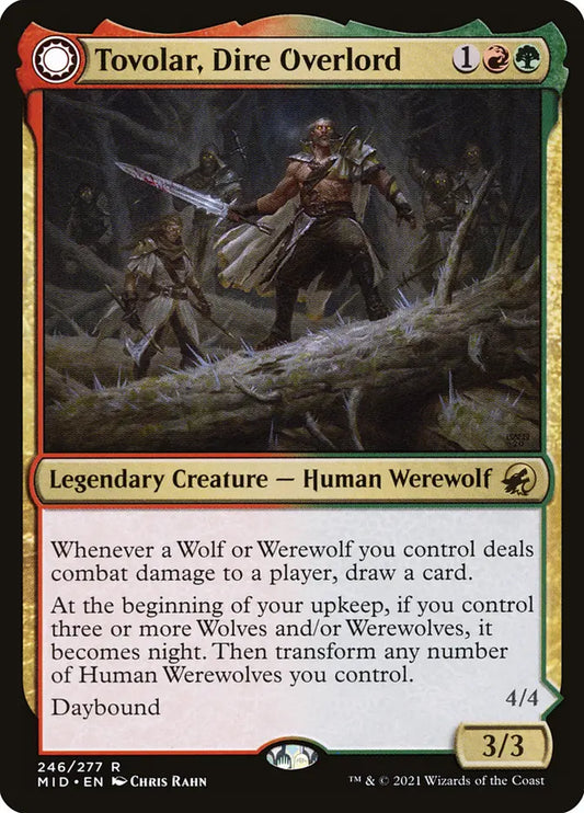 Tovolar, Dire Overlord // Tovolar, the Midnight Scourge (Innistrad: Midnight Hunt)