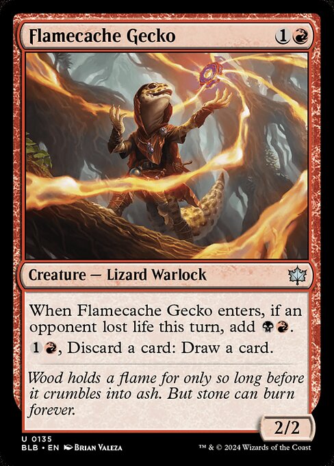Flamecache Gecko (Bloomburrow)