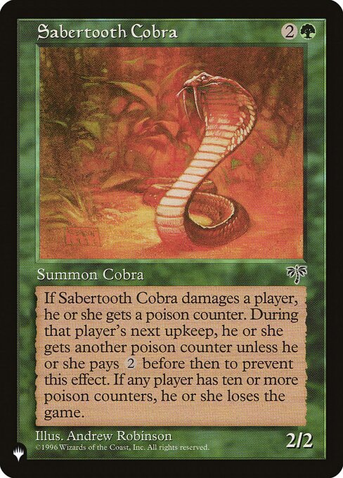Sabertooth Cobra (The List)