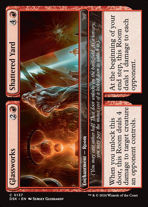 Glassworks // Shattered Yard (Duskmourn: House of Horror)