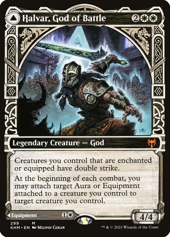 Halvar, God of Battle // Sword of the Realms (Kaldheim)